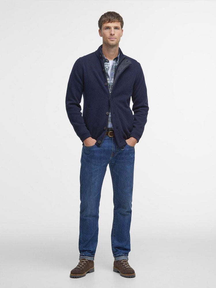 BARBOUR MAGLIONE ESSENTIAL PATCH - CON ZIP_NY91_NAVY