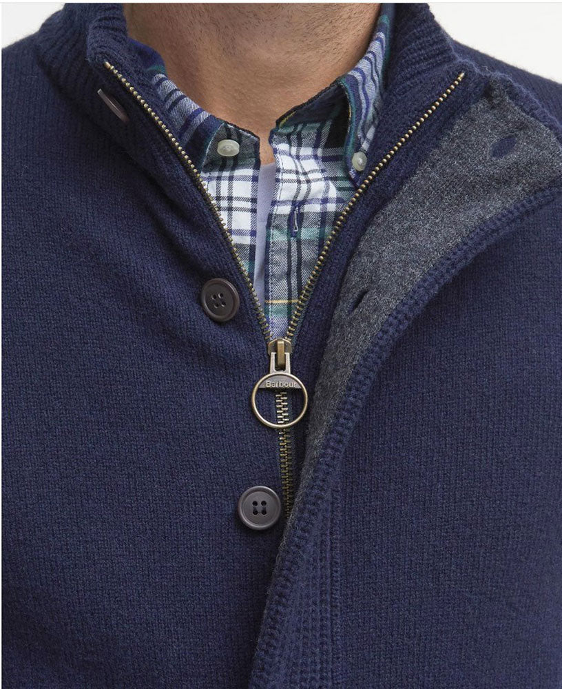 BARBOUR MAGLIONE ESSENTIAL PATCH - CON ZIP_NY91_NAVY