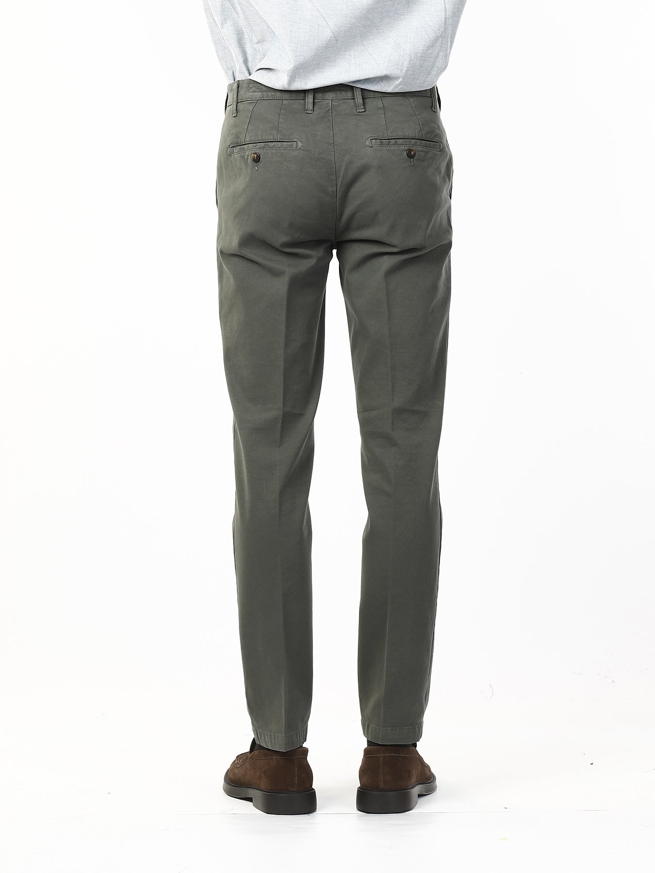 OLD RIVER PANTALONI IN FUSTAGNO_VERDE SCURO