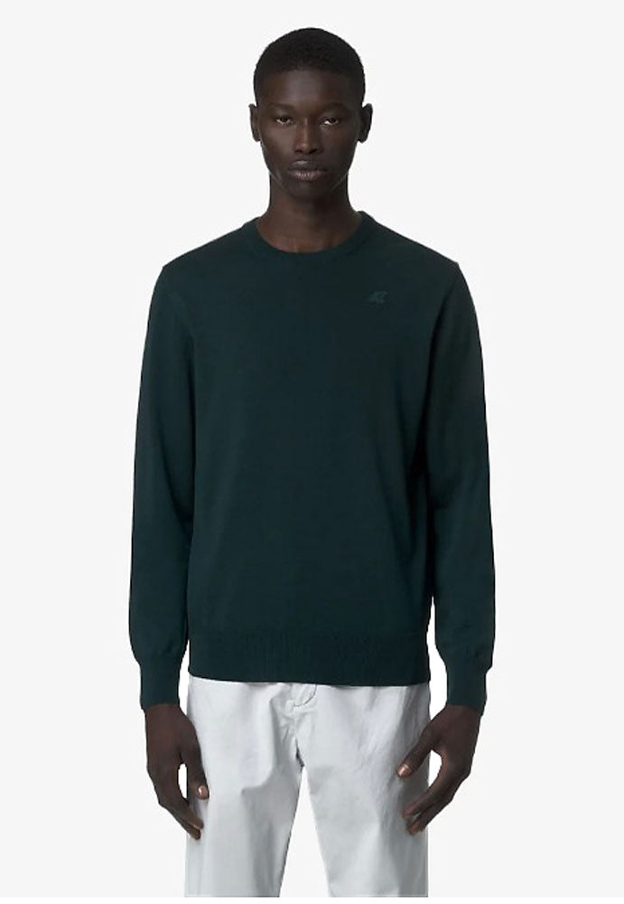 KWAY SEBASTIEN MERINO MAGLIONE_614_GREEN PONDEROSA