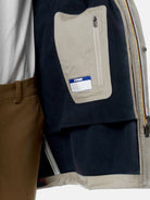 KWAY MARLYN BONDED_B2A _BEIGE CASHMERE - BLUE DEPTH