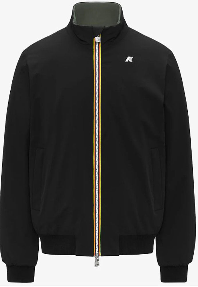 KWAY ARSENE ST WARM REVERSIBLE_AH3_BLACK PURE - GREEN BLACKISH