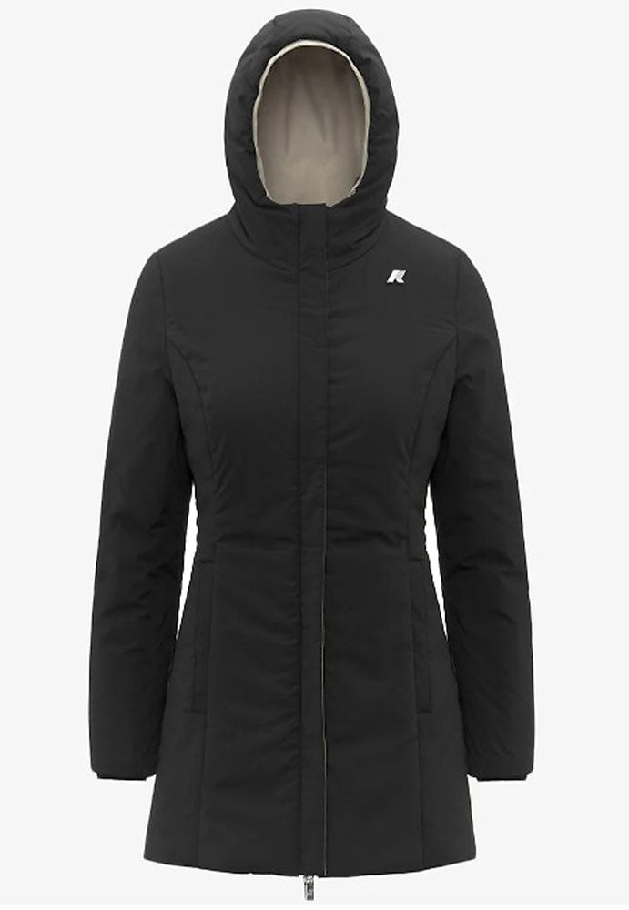 KWAY DENISE ST WARM REVERSIBLE_BCF_BEIGE CASHMERE - BLACK PURE