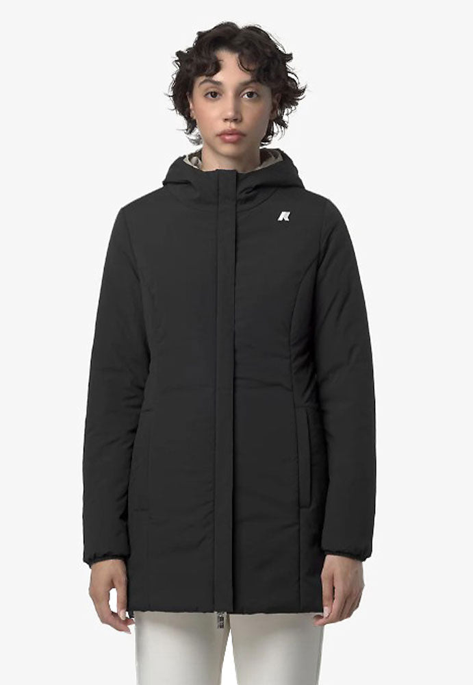 KWAY DENISE ST WARM REVERSIBLE_BCF_BEIGE CASHMERE - BLACK PURE