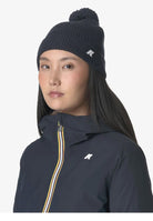 KWAY BERRETTO VINCIENNE CARDIGAN STITCH WOOL_AZ2_BLUE DEPTH MELANGE