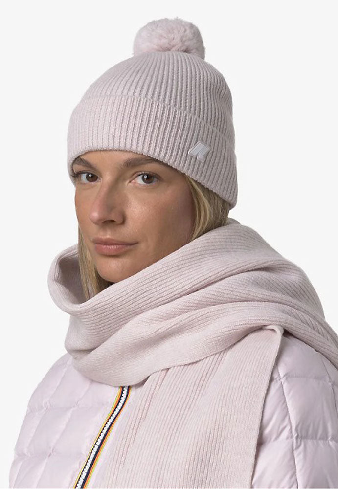 KWAY BERRETTO VINCIENNE CARDIGAN STITCH WOOL_KAL_ROSE HUSHED MELANGE