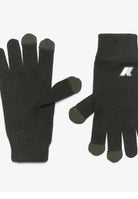 KWAY GUANTI ALFRED CARDIGAN STITCH WOOL_AZ4_GREEN BLACKISH MELANGE