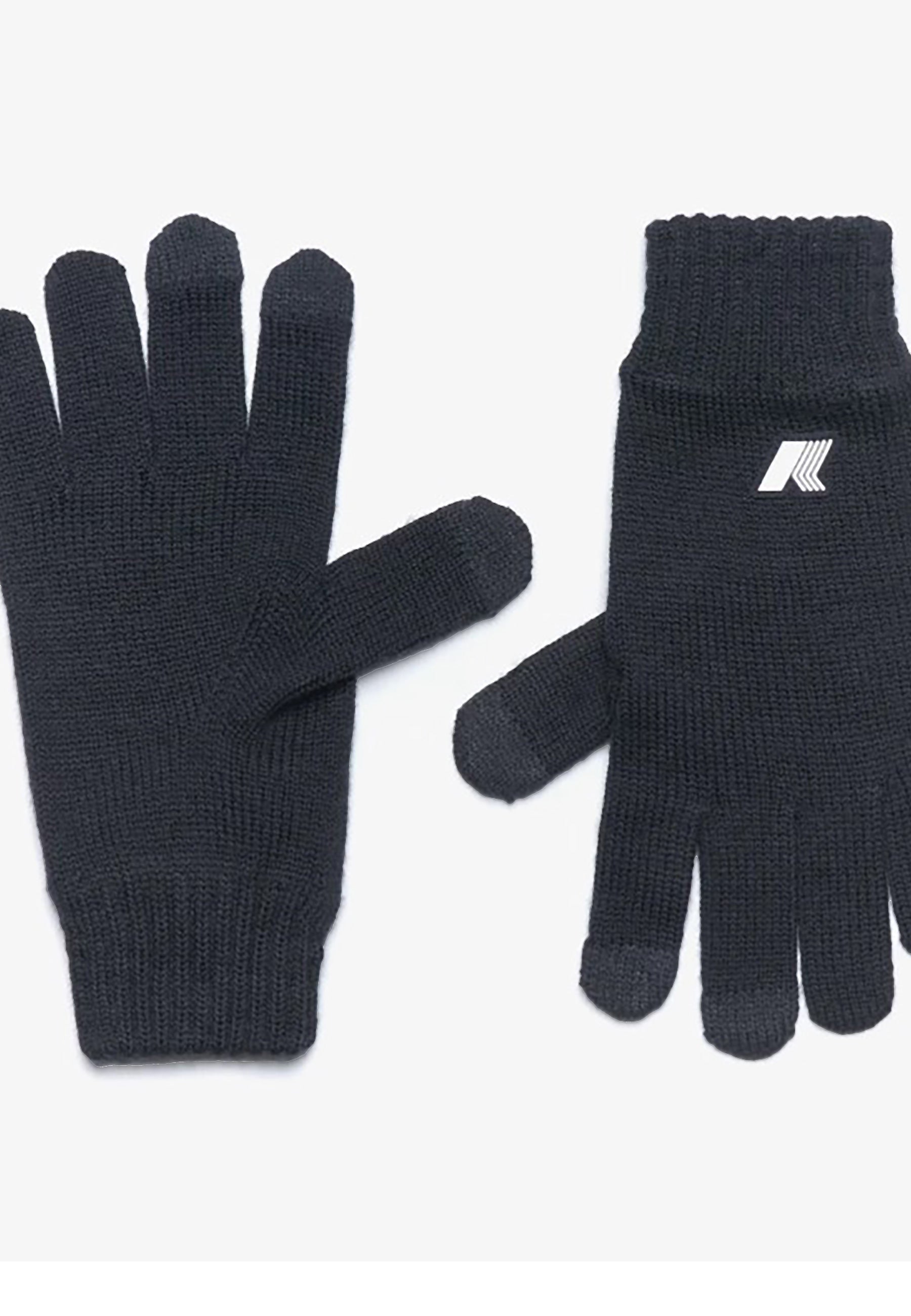 KWAY GUANTI ALFRED CARDIGAN STITCH WOOL_AZ2_BLUE DEPTH MELANGE