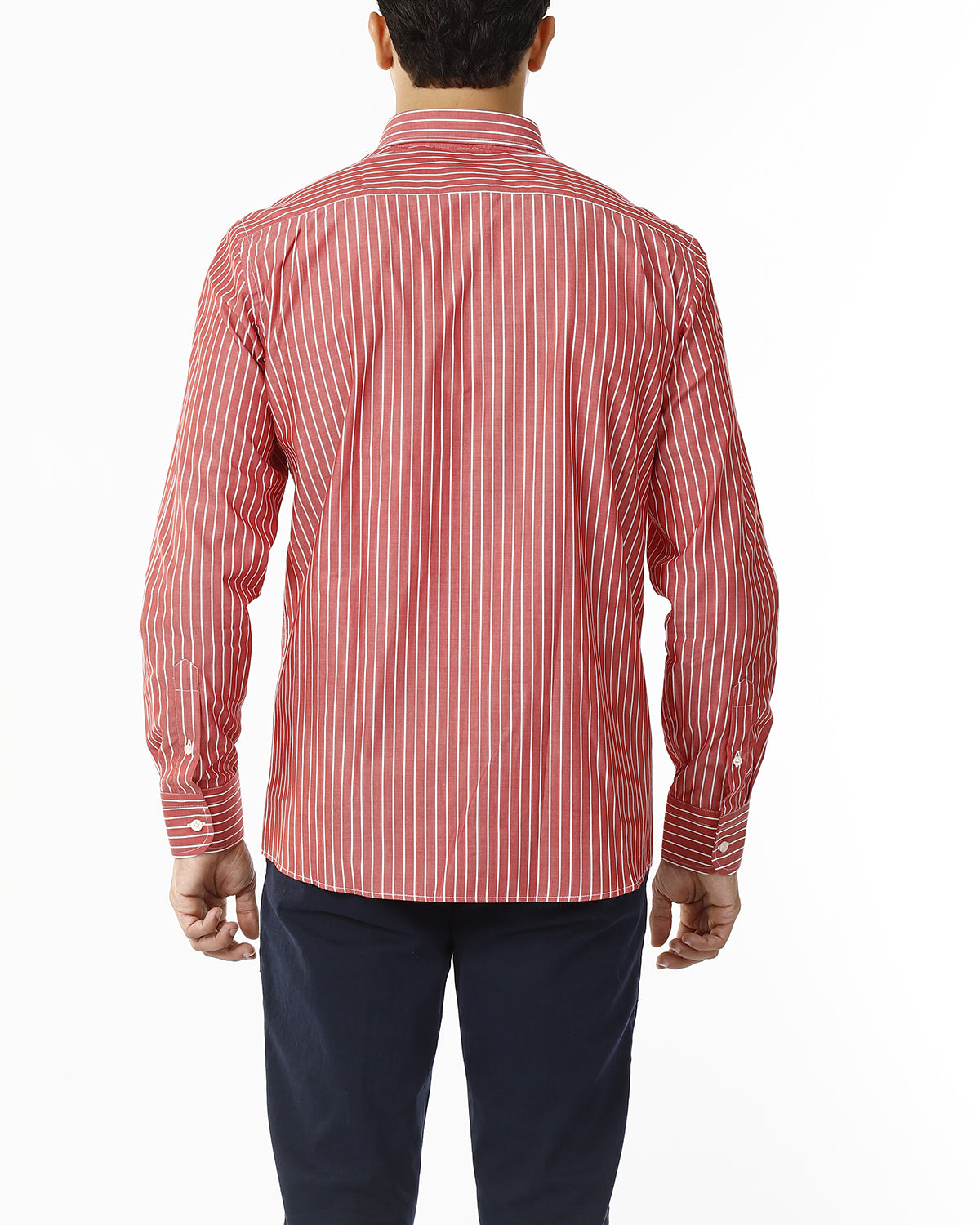 CAMICIA A RIGHE ROSSE LARGHE