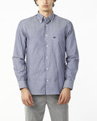 CAMICIA A RIGHE BLU E BIANCHE