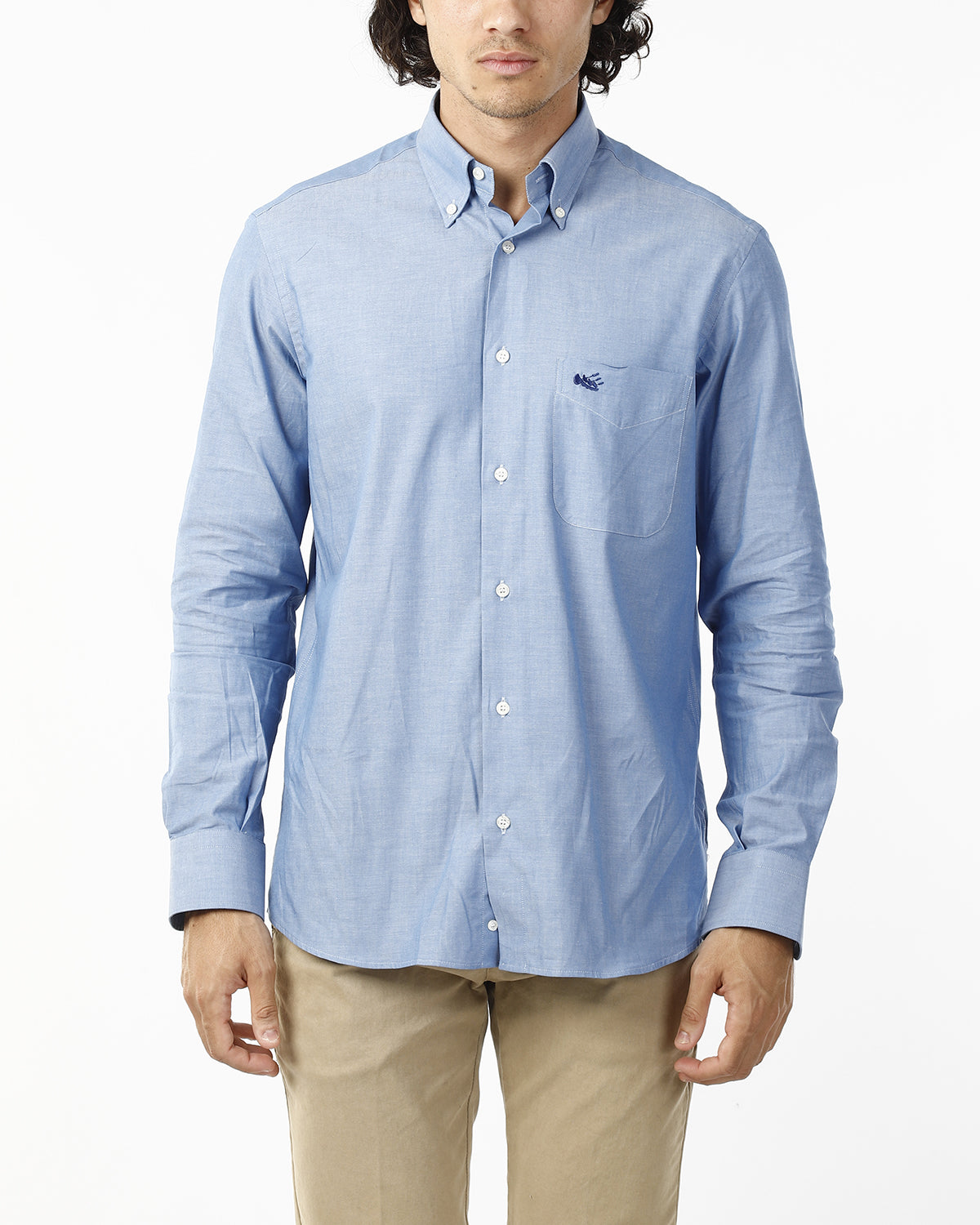 CAMICIA AZZURRA BUTTON DOWN