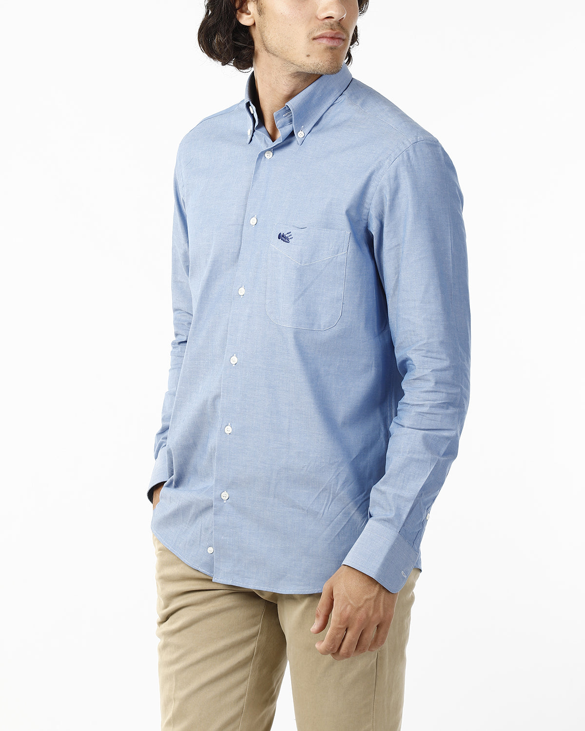CAMICIA AZZURRA BUTTON DOWN