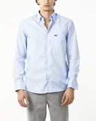 CAMICIA MICRORIGA CELESTE - NO IRON