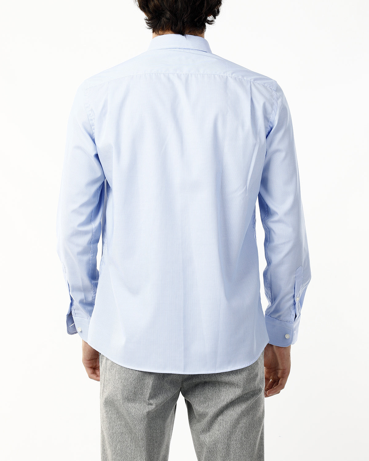 CAMICIA MICRORIGA CELESTE - NO IRON