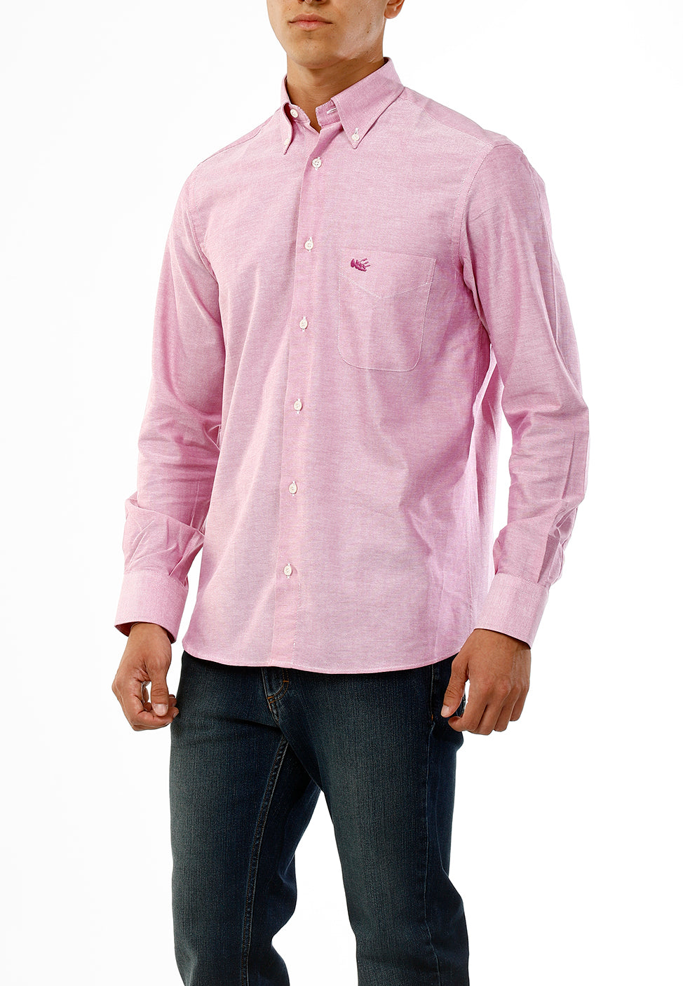 OLDRIVER CAMICIA TINTA UNICA CON RIPORTO_ROSSO