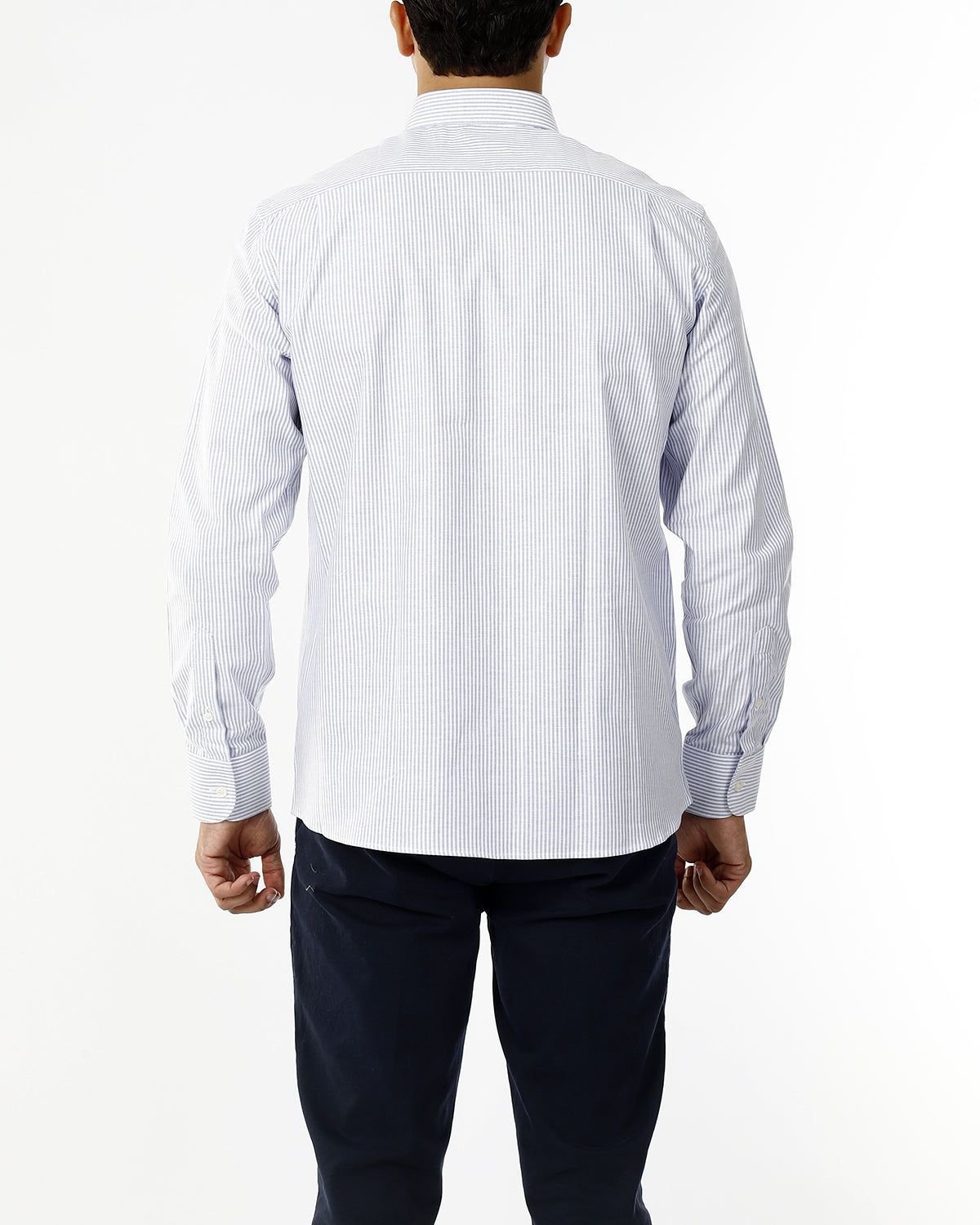 OLD RIVER CAMICIA A RIGHE E LOGO SU TONO_BLU