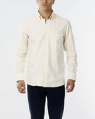 OLD RIVER CAMICIA A RIGHE E LOGO SU TONO_GIALLO