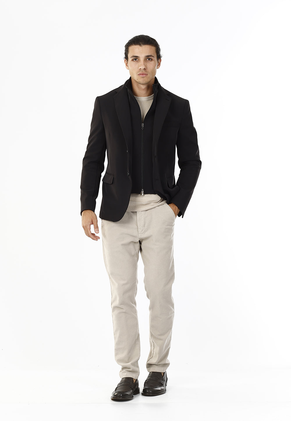 OLD RIVER GIACCA TECNICA CON PETTORINA_NERO