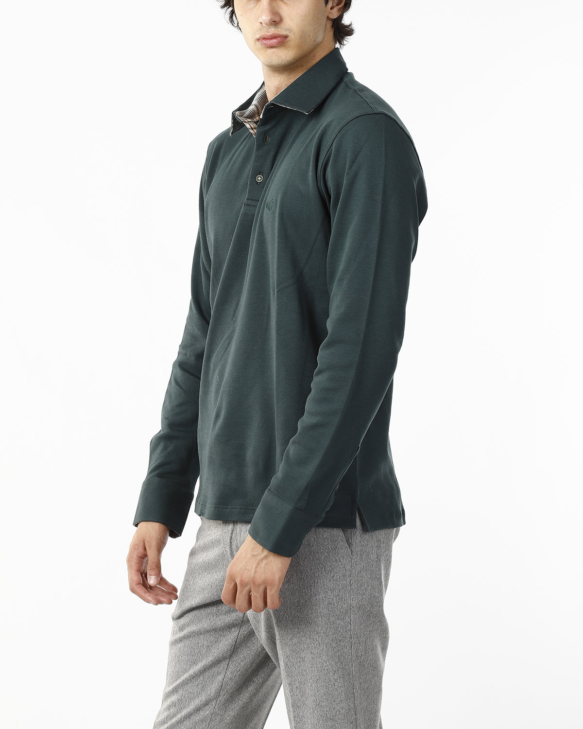 POLO IN FELPA LISCIA_VERDE