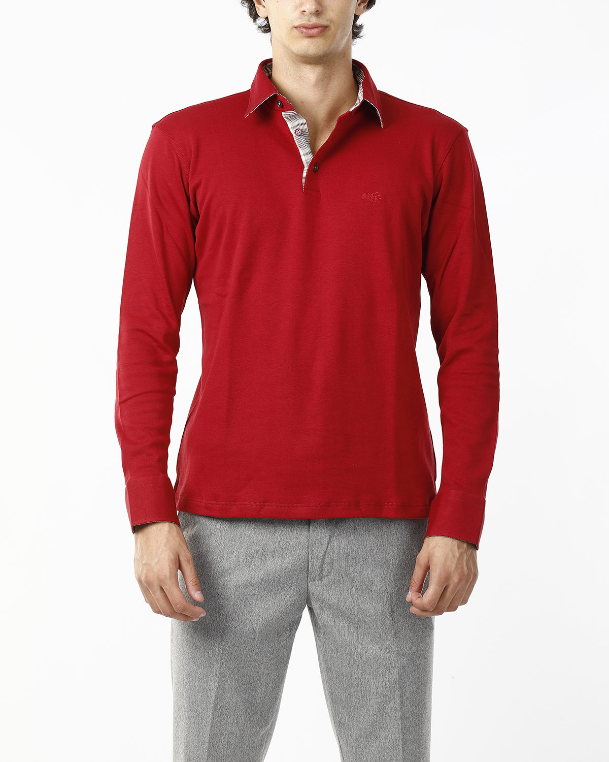 POLO IN FELPA LISCIA_PORPORA