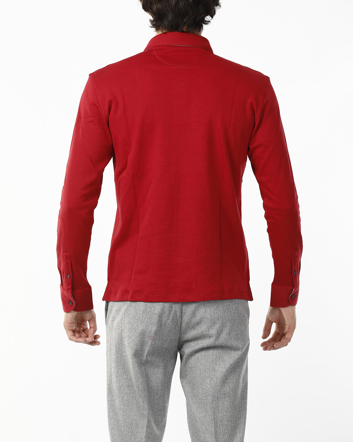 POLO IN FELPA LISCIA_PORPORA