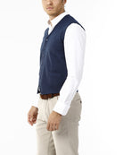 GILET CON BOTTONI E SCOLLO V_AVION