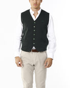 GILET CON BOTTONI E SCOLLO V_BRITISH