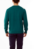 MAGLIONE GIROCOLLO ROMBI LANA E CASHMERE_VERDE