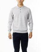 POLO IN MAGLIA - LANA EXTRAFINE 100%_GHIACCIO