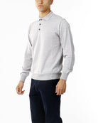 POLO IN MAGLIA - LANA EXTRAFINE 100%_GHIACCIO