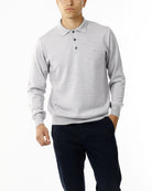 POLO IN MAGLIA - LANA EXTRAFINE 100%_GHIACCIO