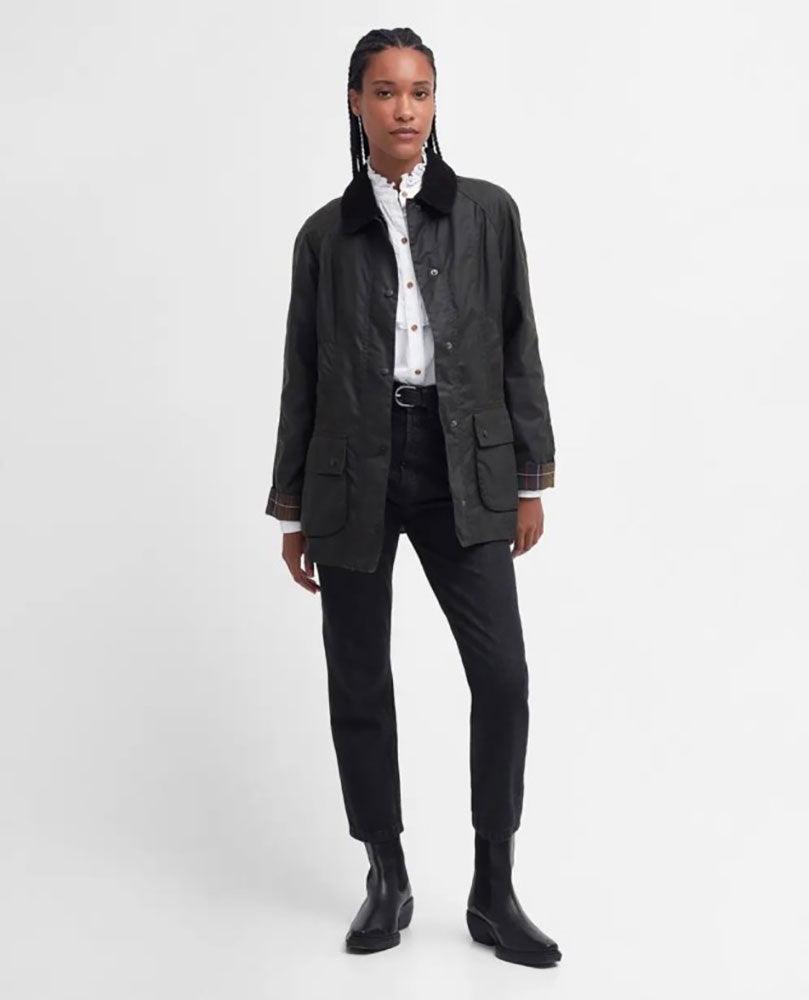 GIACCA CERATA CLASSICA BEADNELL_OL71_OLIVE