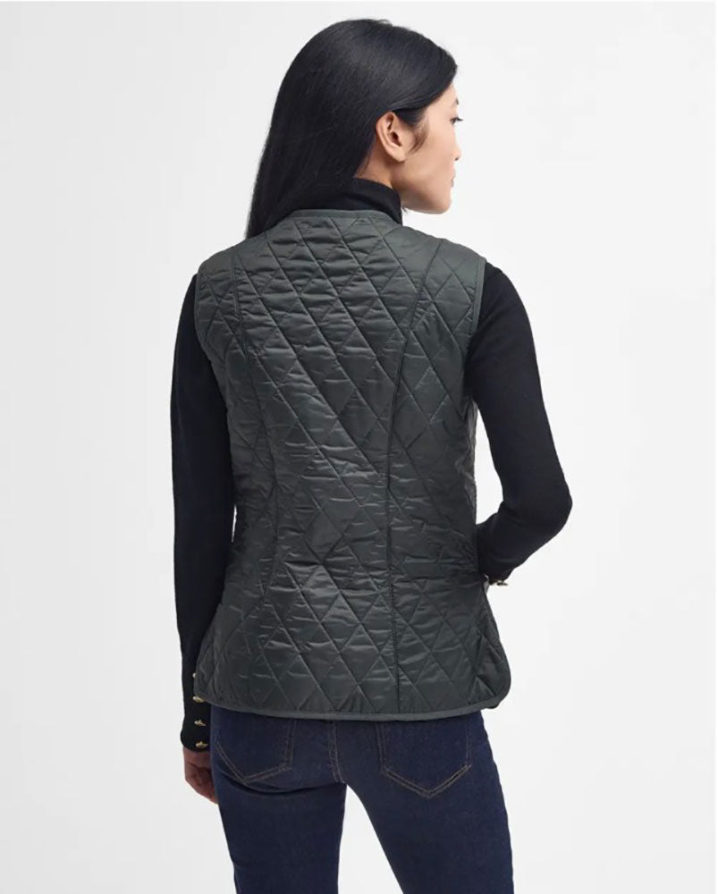 BARBOUR GILET TRAPUNTATO/FODERA PILE BETTY_OL71_DARK OLIVE