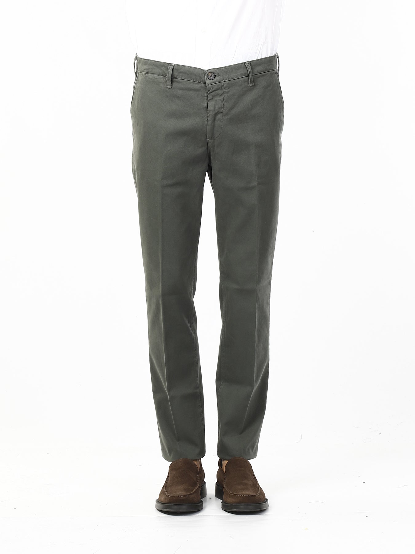 OLD RIVER PANTALONI TASCA AMERICANA - MODERN FIT_VERDE