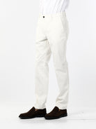 OLD RIVER PANTALONI TASCA AMERICANA - MODERN FIT_BIANCO