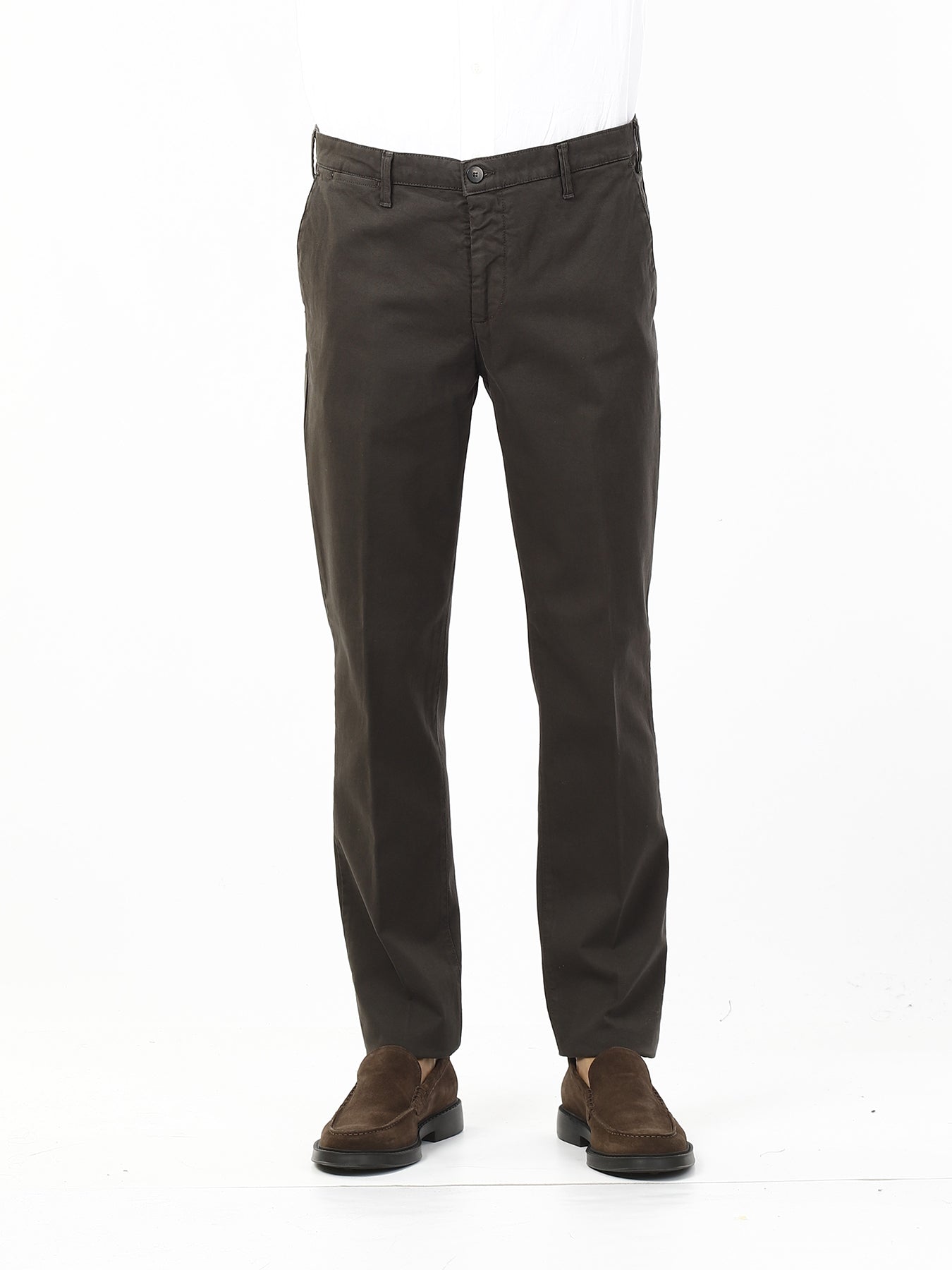 OLD RIVER PANTALONI TASCA AMERICANA - MODERN FIT_MORO