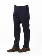 OLD RIVER PANTALONE CLASSICO CON TASCA A FILO_BLU