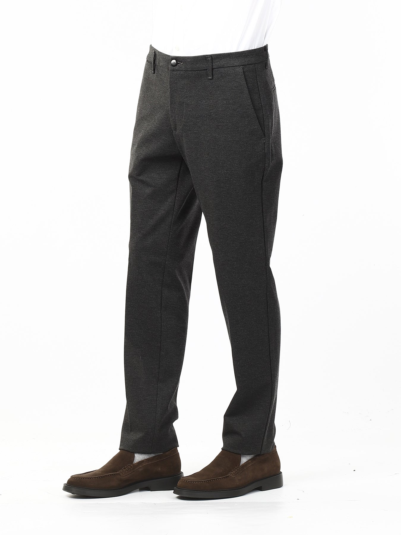 OLD RIVER PANTALONE CLASSICO CON TASCA A FILO_GRIGIO MELANGE