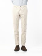 OLD RIVER PANTALONI IN FUSTAGNO MICROFANTASIA_BEIGE
