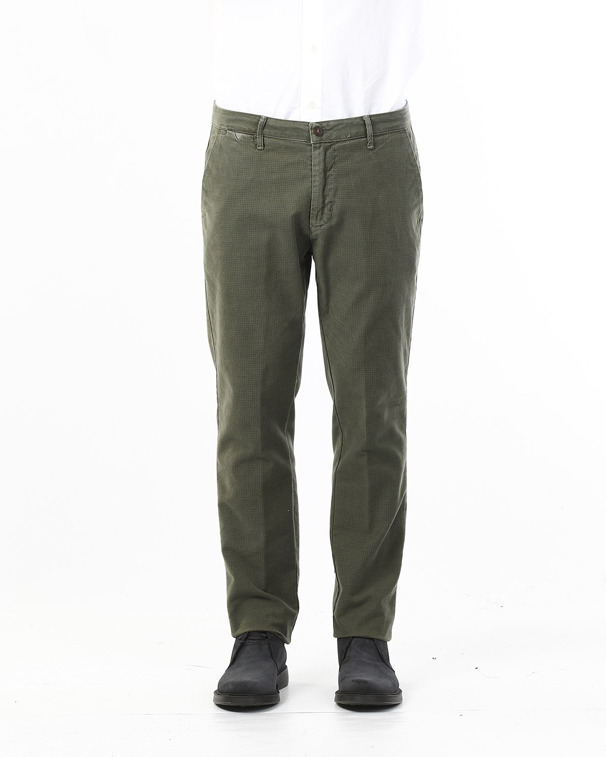 PANTALONI IN FUSTAGNO MICROFANTASIA_SALVIA