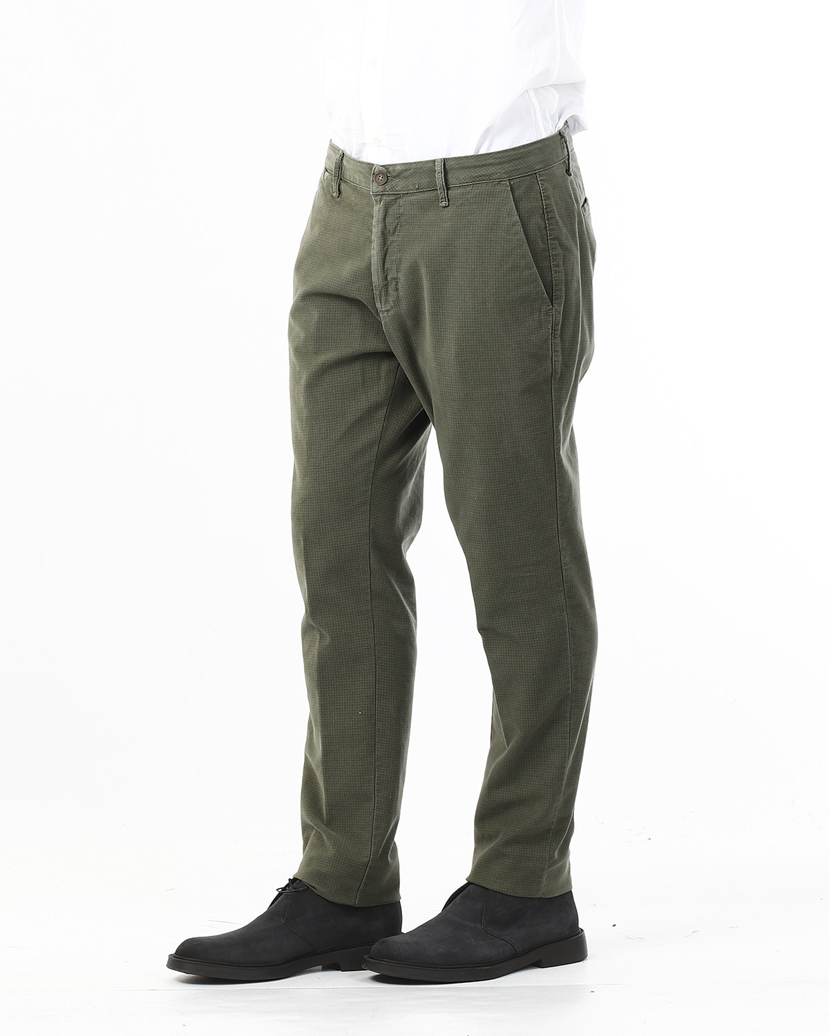 PANTALONI IN FUSTAGNO MICROFANTASIA_SALVIA