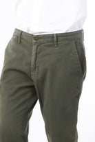 PANTALONI IN FUSTAGNO MICROFANTASIA_SALVIA