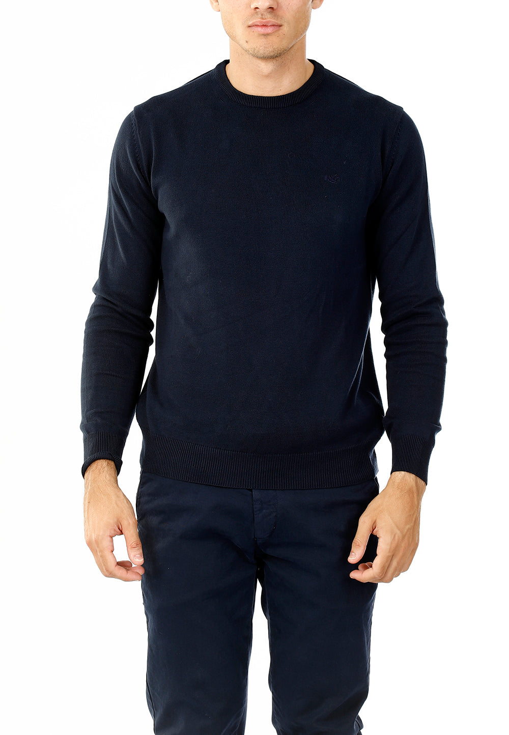 OLD RIVER MAGLIONE GIROCOLLO MINIMAL_BLU