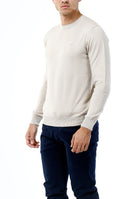 OLD RIVER MAGLIONE GIROCOLLO MINIMAL_SABBIA
