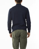 LUPETTO MINIMAL MAGLIA RASATA_BLU