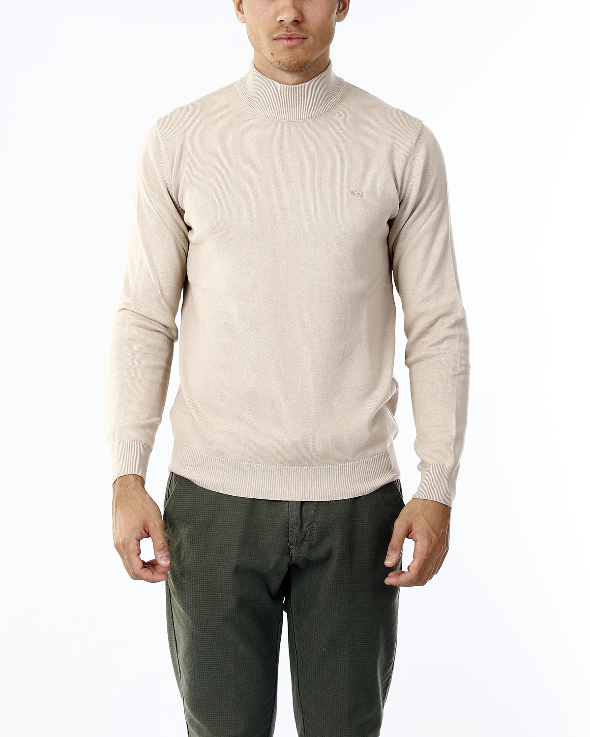 LUPETTO MINIMAL MAGLIA RASATA_SABBIA