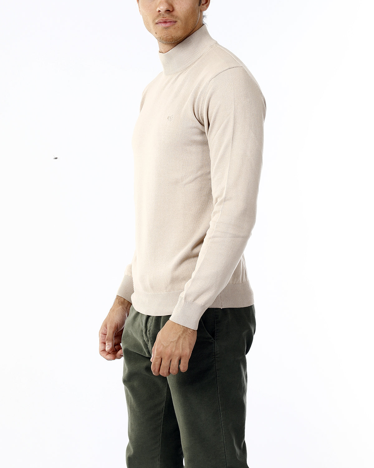 LUPETTO MINIMAL MAGLIA RASATA_SABBIA