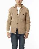 CARDIGAN CON COLLETTO E BOTTONI_BEIGE