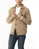 CARDIGAN CON COLLETTO E BOTTONI_BEIGE