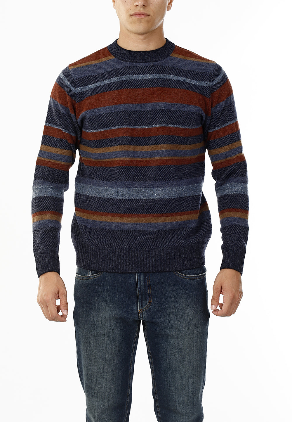 MAGLIONE GIROCOLLO MULTIRIGHE_AVION